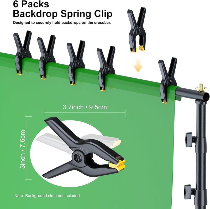 Linco Backdrop Stand for Parties Kit 10x7 ft Adjustable Back Drop Photography Studio Photo Background Support System with Clamps, Sand Bag, Carrying Bag 4172 - Image 5